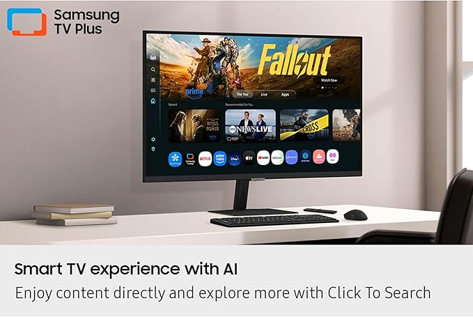 Samsung 32” Smart Monitor M7 (M70F) 4K UHD Display, Samsung Vision AI, Smart TV Apps, Gaming Hub, USB-C, HDMI and USB-A, Black, LS32FM702UNXZA, 2025