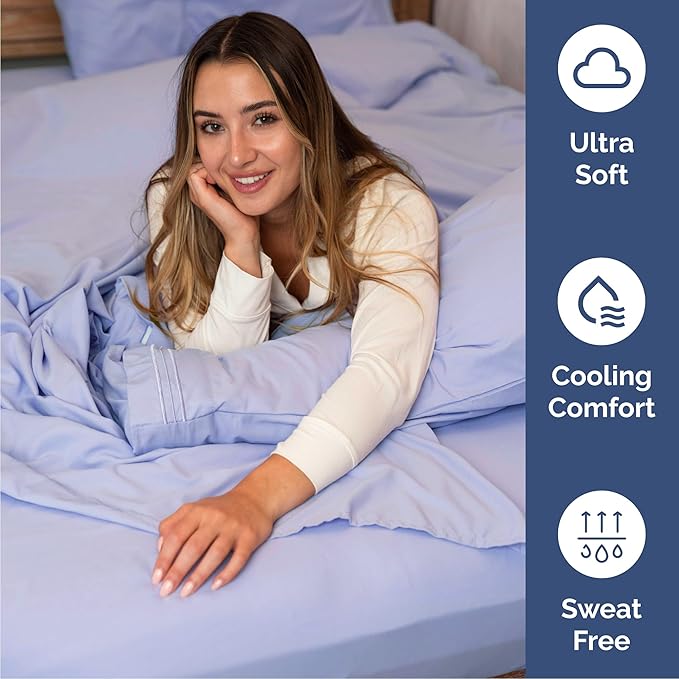 Cal King Size 4 Piece Sheet Set - Comfy Breathable & Cooling Bed Sheets Set - Hotel Luxury Bedding for Women, Men, Kids, Teens, Boys & Girls - Deep Pockets, Soft, Wrinkle Free - Oeko-Tex - Lavender