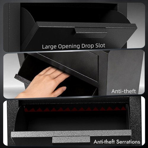 KAER 4.0 Cuft Large Drop Safe Box - Anti-Theft Money Safe with Digital Keypad & Quick Drop Slot | Ideal for Business & Home
