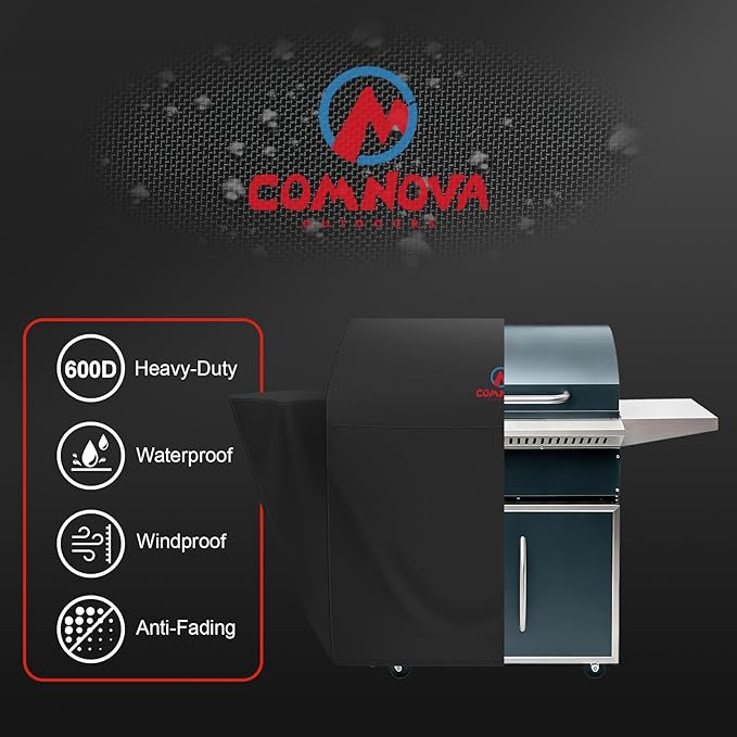 Comnova Grill Cover for Traeger Select - Premium Wood Pellet Smoker Cover for Traeger Waterproof & Heavy Duty, 600D Pellet BBQ Cover Accessory for Treager Select Elite and Selects Pro Grills (BAC375)