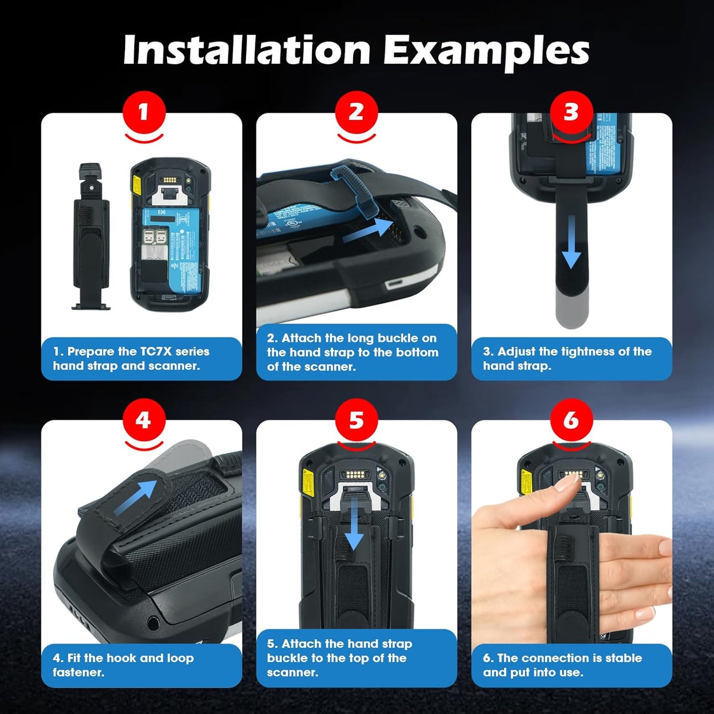 Zebra TC70 Hand Strap Replacement - High-Durability & Easy Install for TC77, TC72, TC75 | 5 Pack