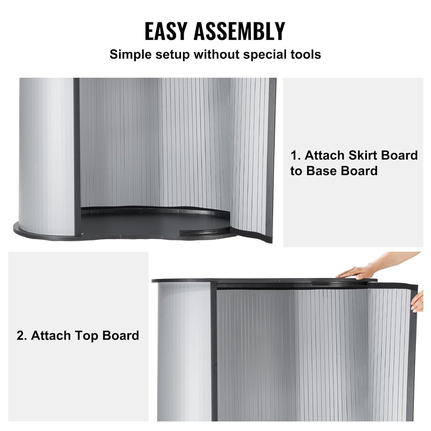 VEVOR Portable Tradeshow Podium Table - Foldable Exhibition Counter Stand | 35.43" x 19.29" x 37.01" with Carrying Bag