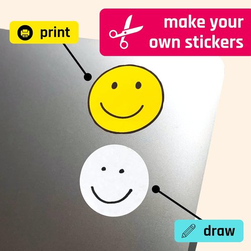 Printable White Sticker Paper by [Brand Name] - 30 Sheets, Matte Finish for Laser & Inkjet Printing | Letter Size (8.5" x 11")