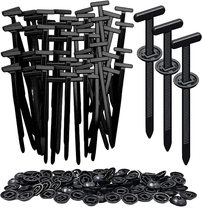 Nylon Universal Cable Tie Buckle, 2026 New Upgrade Heavy Duty Self-Locking Rivet Zip Ties Holder, Multifunctional Cable Tie Buckle for Car Daily Repair, Home, Office, Workshop (150 Pcs)