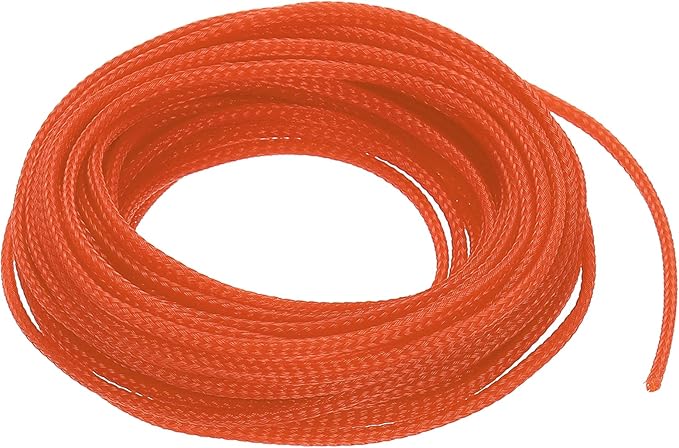 uxcell PET Expandable Sleeving 25ft 1/8" Orange Cable Management Sleeve Cord Organizer for Wrap Protect Cable