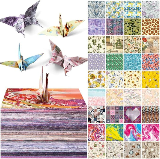 10 Pack/Sets Origami Paper Kit Double Sided 6 Inch Japanese Chiyo Square Easy Fold Arts Crafts DIY Handwork Origami Papers