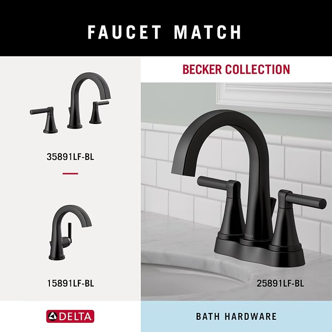 Delta Faucet Becker (1-Pack) Towel/Robe Hook for Bathroom, Matte Black, Wall Mounted BCK35-MB
