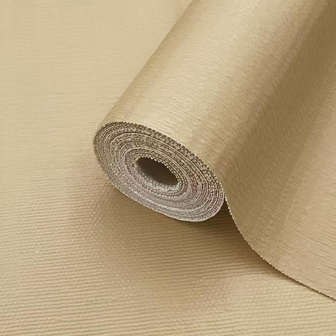 Drawer Liner and Shelf Liner for Kitchen Cabinet Liner Non-Adhesive Non-Slip Shelf Paper, Thick Strong Grip Waterproof Easy to Clean for Shelves, Cupboard, Desks, Khaki, 17.5 in x 20 FT