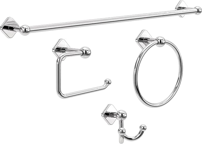Franklin Brass Gainesville (1-Pack) Towel Hooks Polished Chrome Double Bathroom J Hooks Wall Mounted for Robes & Towels Hand Towel Hook Holder Kitchen, Bathroom Accessories GNV35-PC