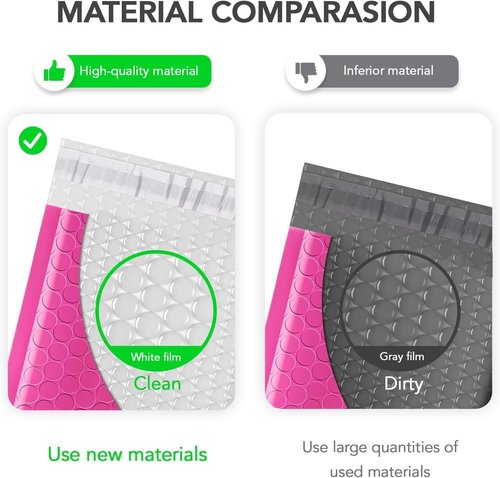 Fuxury Bubble Mailers - Thick Pink Padded Envelopes | 6x10" Size, 600 Pack for Shipping & Packaging