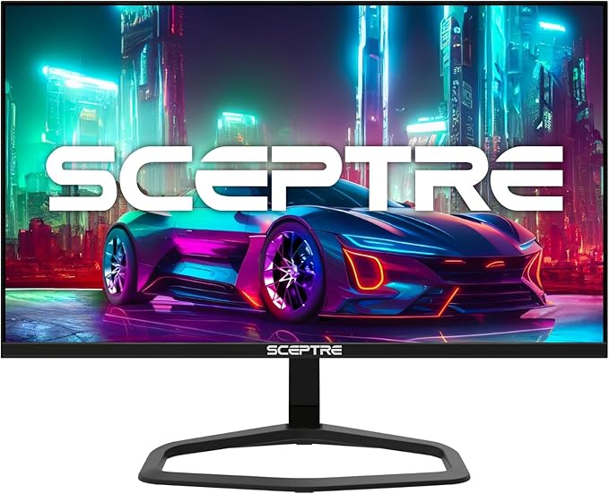 Sceptre New 24.5-inch Gaming Monitor 240+Hz 1ms DisplayPort x2 HDMI x2 100% sRGB AMD FreeSync Premium Build-in Speakers, Machine Black 2025 (E255B-FWD240 Series)