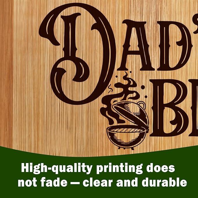 Lacama Best Dad Gifts for Christmas Birthday from Kids, Dad Gifts Cutting Chopping Boards for Kitchen Grill BBQ, Grill Master Gifts for Men Decorative Bamboo Cutting Board