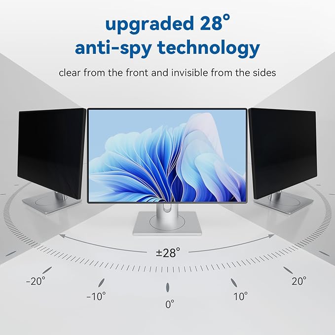 [2-Pack] Magnetic 21.5 Inch Computer Privacy Screen Protector for 16:9 Monitor, Removable 21.5in Private Filter for Anti Glare Block Blue Light, Screen Cover Shield Office Shade for Desktop TV Monitor