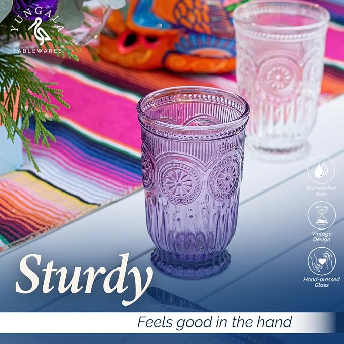 Multi-colored Highball Drinking Glasses