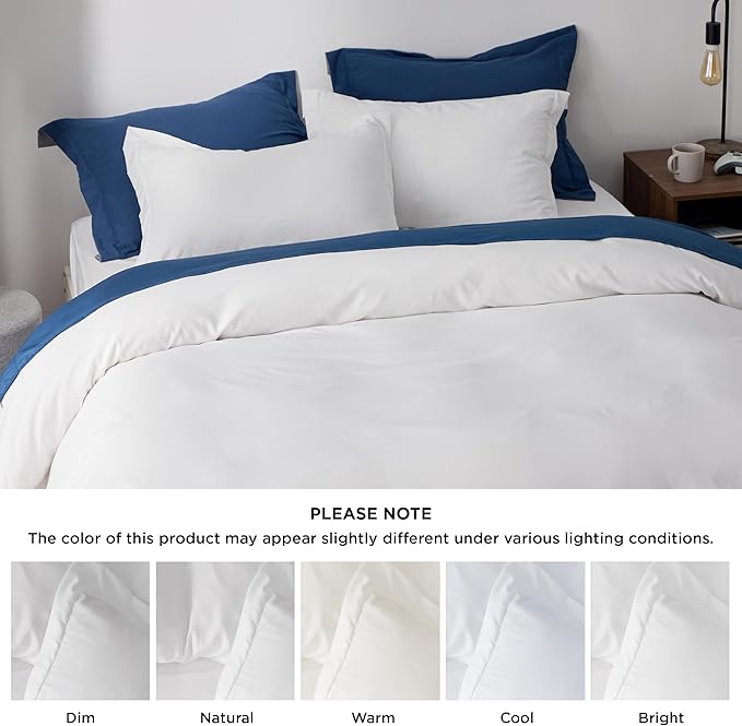 Bedsure Duvet Cover Queen Size - Only Includes 1 Duvet Cover (90"x90"), Hotel Luxury Soft Double Brushed All Season Bedding for Kids & Adults, Zipper Closure, NO Comforter, White