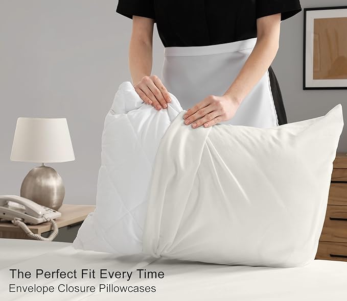 RUVANTI 100% Cotton Twin Sheets Set, 3 Pieces, Soft & Breathable Percale Weave Bedding, Deep Pocket 16", Hotel Standard, Crisp Cool Feel, Durable, Perfect Dyed Bed Sheet, Ivory