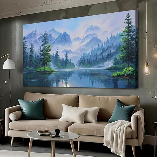 Ardemy Large Landscape Wall Art Nature Canvas Textured Forest Scenery Pictures Wall Decor Living Room Paintings Artwork Bedroom Home Office, 58"x29"