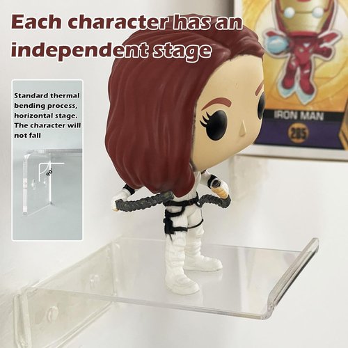Clear Acrylic Shelf - 12 Pack Wall Display for Funko Pop Boxes & Collectible Action Figures