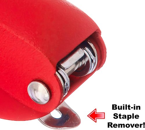 Praxxis Pro Mini Stapler - Durable, Compact Aria-Plus Design for Office & Travel Use | Red Color