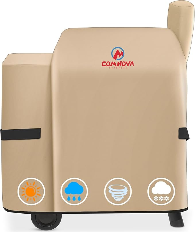 Comnova Grill Cover for Traeger Pro 22 & 575 Series - 600D Wood Pellet Smoker Cover for Traeger Heavy Duty & Waterproof, Premium Pellet BBQ Cover for Traeger Pro 22 / Pro 575, Z Grills 550B and More