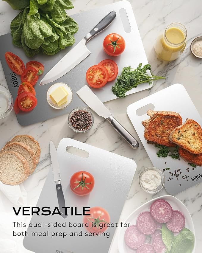 Titanium Cutting Board, 100% Pure Titanium Cutting Boards For Kitchen, Best Non Toxic chopping board, Dishwasher safe, Hygiene and Durability for Meat, Fruit, and Vegetables (12.6L*8.1W)