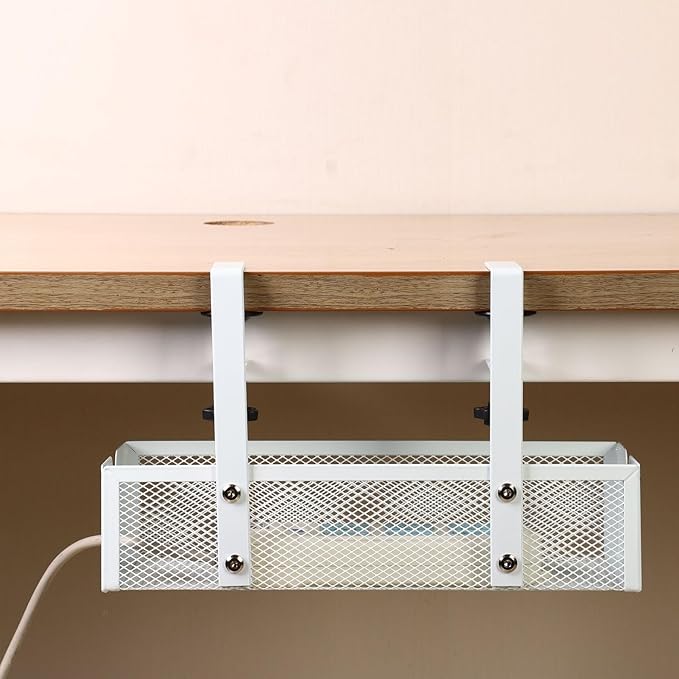 Under Desk Cable Management | Space Saving Cord Organizer - Wire Organizer Under Desk,for Family Friends Students Adults Men Women Home Indoor Office Study Kitchen