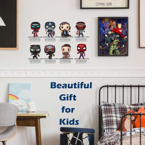 Clear Acrylic Shelf - 12 Pack Wall Display for Funko Pop Boxes & Collectible Action Figures
