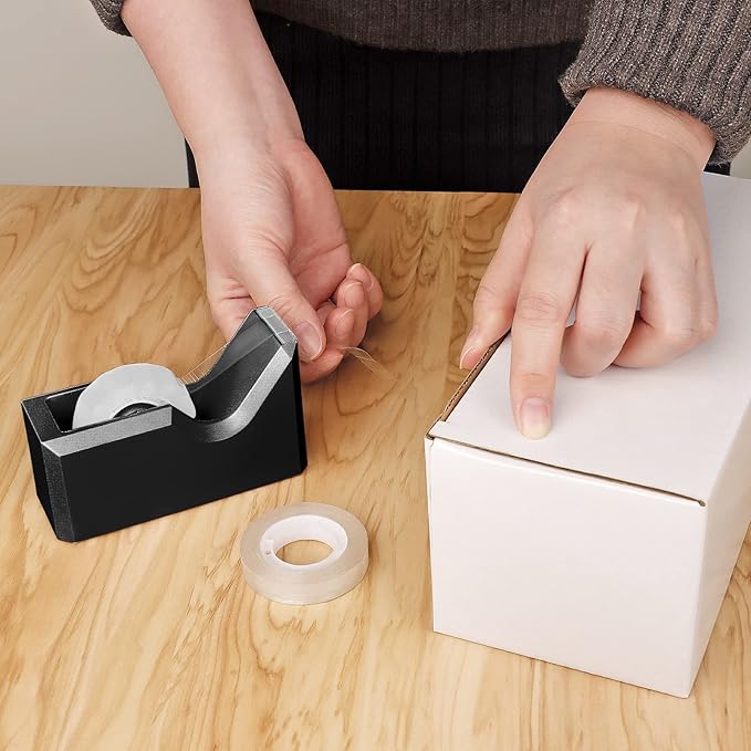 Asdirne Office Supplies Kit, Desk Accessory Set, Including 2 Scissors, 1 Stapler,1000 Pieces 26/6 Staples, 1 Staple Remover, 1 Tape Dispenser and 1 Tape, Perfect Office Partners