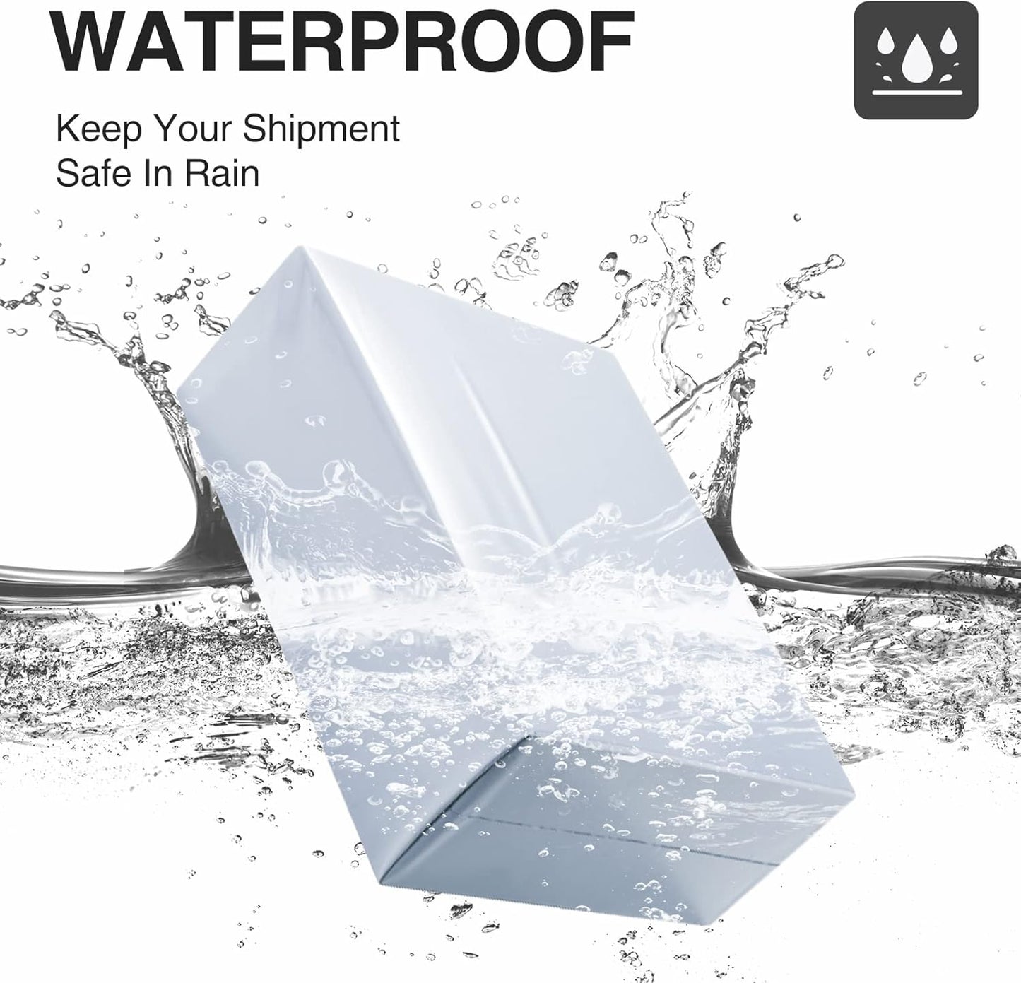UCGOU Poly Mailers - Strong 12x15.5 Inch White Shipping Bags | 100 Pack Self-Sealing, Waterproof & Tear-Proof