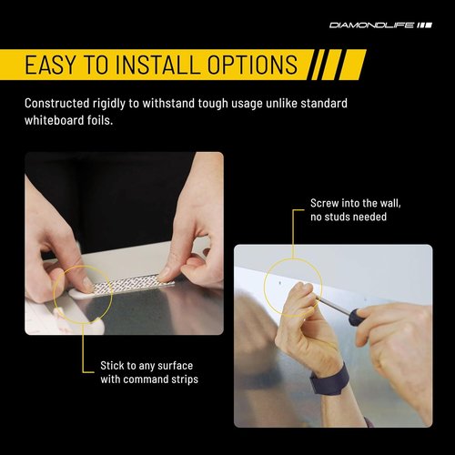 Magnetic Board 24"x36" - Versatile Memo & Vision Board for Home, Office, Classroom | Includes Command Strips