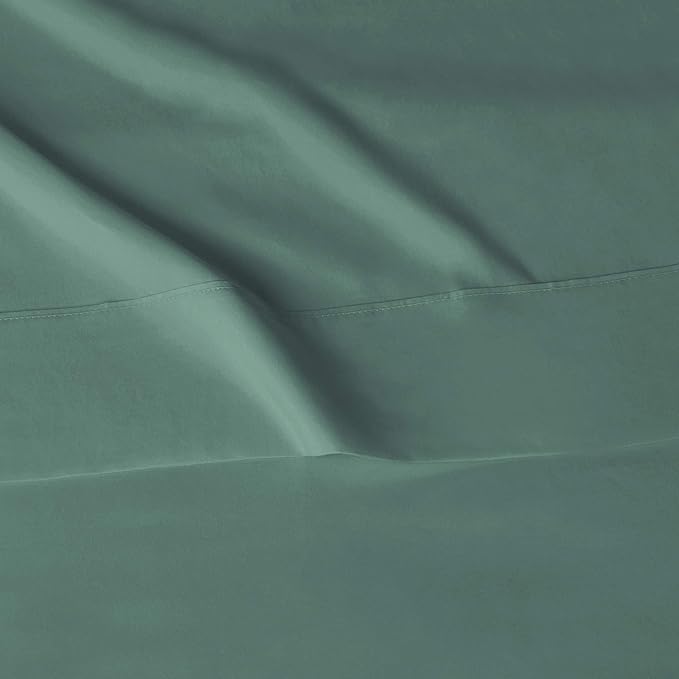Amazon Basics Lightweight Super Soft Easy Care Wrinkle Free Microfiber 3 Piece Bed Sheet Set with 14-Inch Deep Pockets, Twin, Emerald Green, Solid, Kids, Men & Women Bedding (Pack of 4)