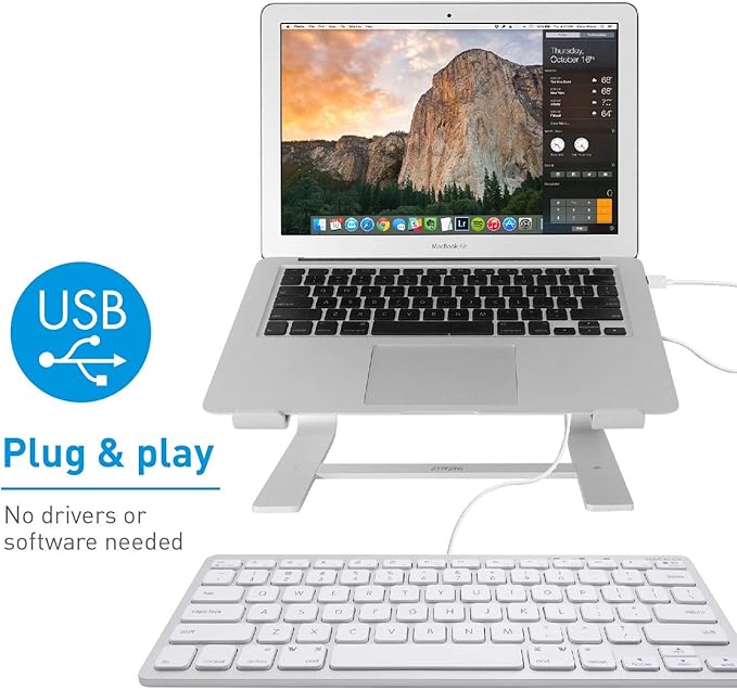 Macally Mini Wired Keyboard and a Quiet Wired Mouse, Office Essentials