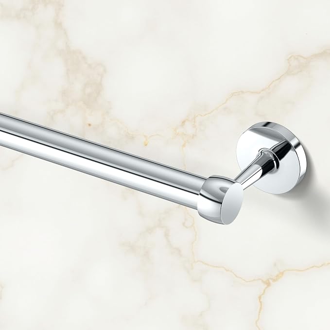 Gatco 5211 Gibson Towel Bar, Wall Mounted Bathroom Towel Holder Rack, Modern Chrome Bath Hardware for Towels & Washcloths