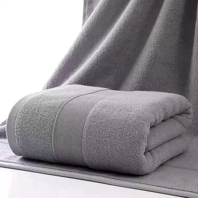 PUPOPIK 2 Pack Hand Towels for Bathroom (14 x 30 Inch)-100% Cotton Hand Towel, Highly Absorbent and Quick Dry Face Washcloth, Home Soft Premium Towel for Hotel, Bath, Kitchen and Spa(Gray)