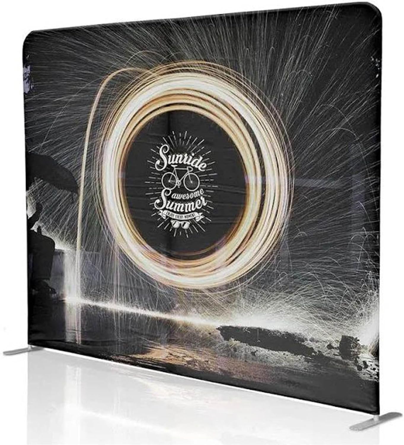 Skiennix Custom Tension Fabric Display Backdrop - 8x8ft Single-Sided Print for Events & Trade Shows