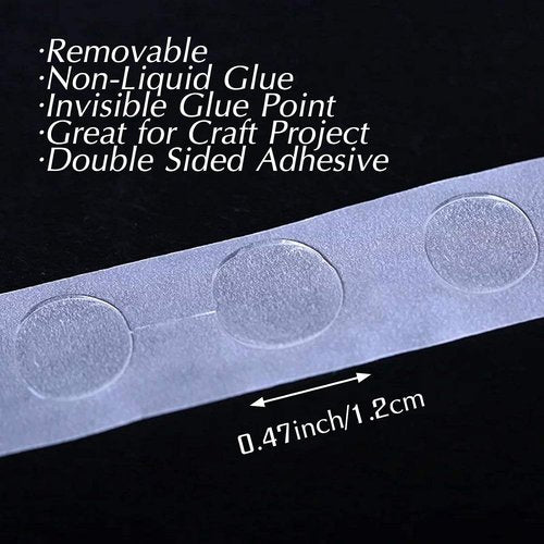 ALLFUN Clear Glue Dots - 1000 Removable Double-Sided Adhesive for Crafts & Balloons