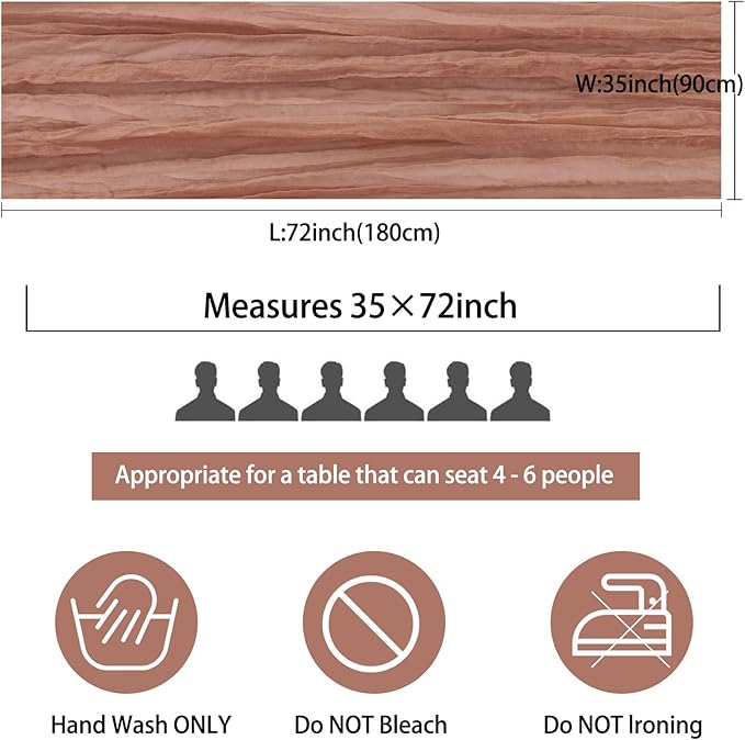 Fivenl 12 Pack Cheesecloth Table Runner 35x72 Inch Boho Gauze Rustic Cheese Cloth Long Romantic for Wedding Bridal Shower Birthday Party Decor (Dusty Blush)