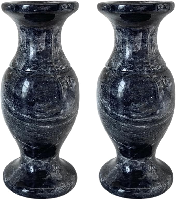 Cemetery Vases for Grave Decorations,Natural Granite Flower Vases for Cemetery. (2)
