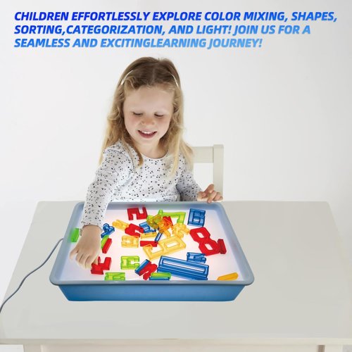 Skiennix 16" Portable Sand Painting Light Box - Bright LED Drawing Table with 3 Color Modes & 10 Levels for Kids, Adults, Autism Therapy (Purple)