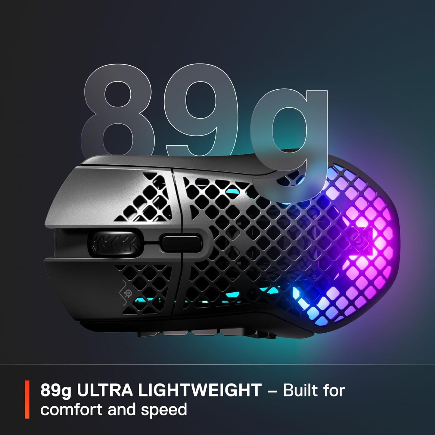 SteelSeries Aerox 9 Wireless Gaming Mouse - Ultra-Lightweight RGB Design - 18 Buttons, 18K DPI Sensor