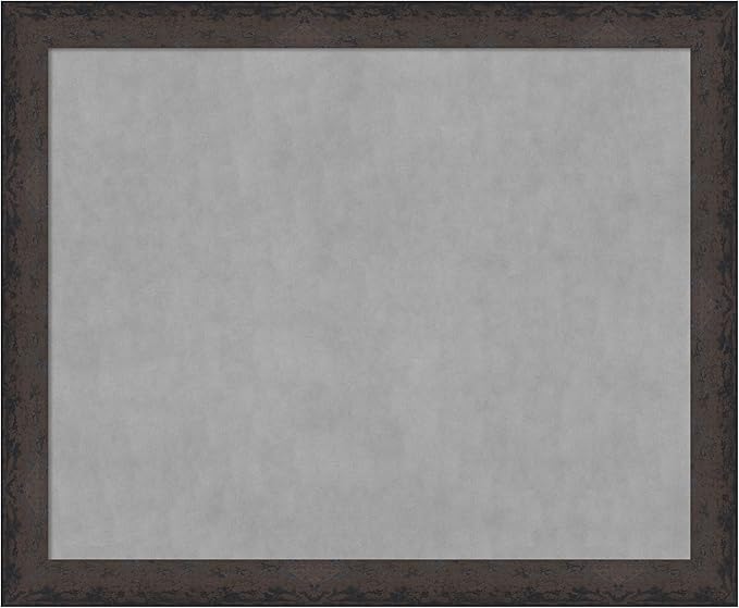 Amanti Art Black Framed Magnetic Board 37x45 X-Large Vision Board for use with Magnets, 100% Metal Sheet to Display Items as Office Decor or for Home Organization in mudroom, Kitchen or Kids Room