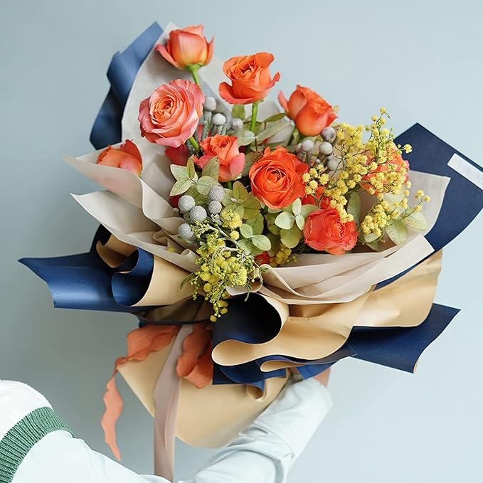 Kraft Paper Roll - 22.8 Inches X 44.6 Feet - is The Perfect Wrapping Paper for Flowers, Gifts, Art, Crafts and Packages - Classical Blue