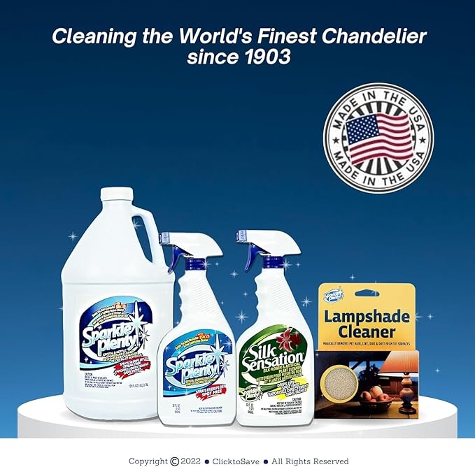 Sparkle Plenty Silk Sensation Artificial Flower & Plant Leaf Cleaner and Shine - Fake Flower Dusting Spray -Silk Plant Cleaner Spray No Wipe - Drip Dry Cleaning Supplies for Artificial Tree (1 Gallon)