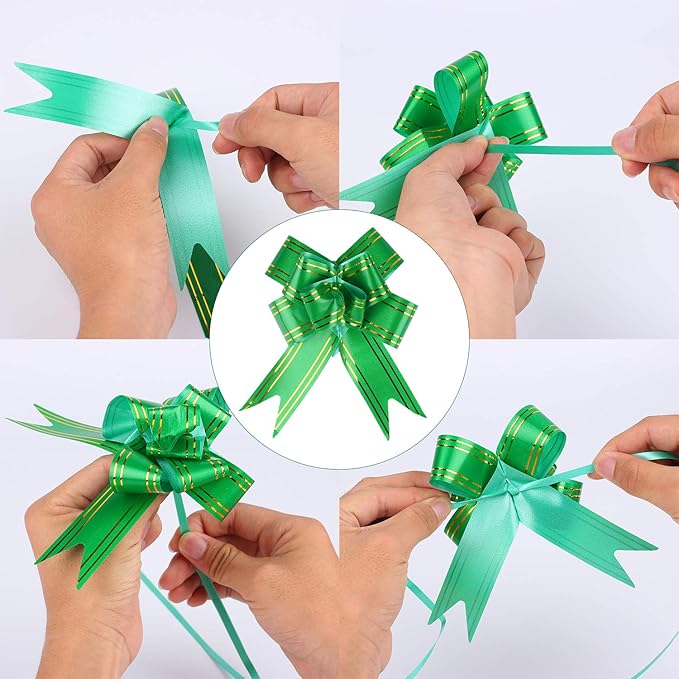 Kolewo4ever 40pcs Christmas Cellophane Bags Pull Bow Set 20pcs 12x18 inches Cellophane Basket Bags Wine Bottles Cellophane Wrap with 20pcs pull bows