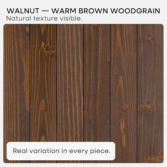 Homeforia Classic Walnut 16 inch Floating Shelf, High End Solid Real Wood Small 16inch Floating Shelves for Wall Mounted, 16in Floating Shelves, Heavy Duty Bracket, 16 X 6.5 X 1.75 inches, Set of 3
