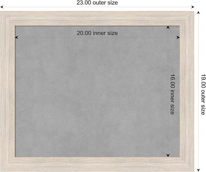 Amanti Art White Framed Magnetic Board 19x23 Small Vision Board for use with Magnets, 100% Metal Sheet to Display Items as Office Decor or for Home Organization in mudroom, Kitchen or Kids Room