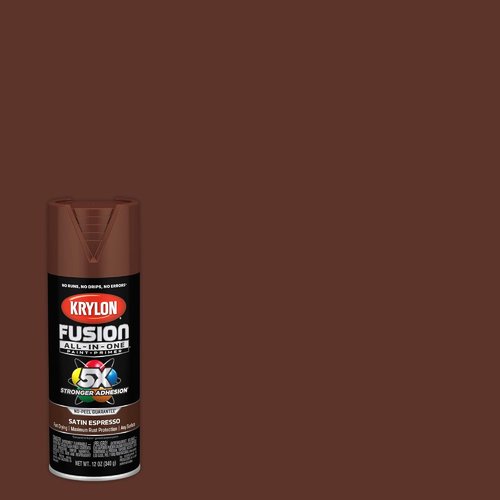 Krylon Fusion All-In-One Spray Paint - Indoor/Outdoor Adhesive, 12 oz, Espresso Color