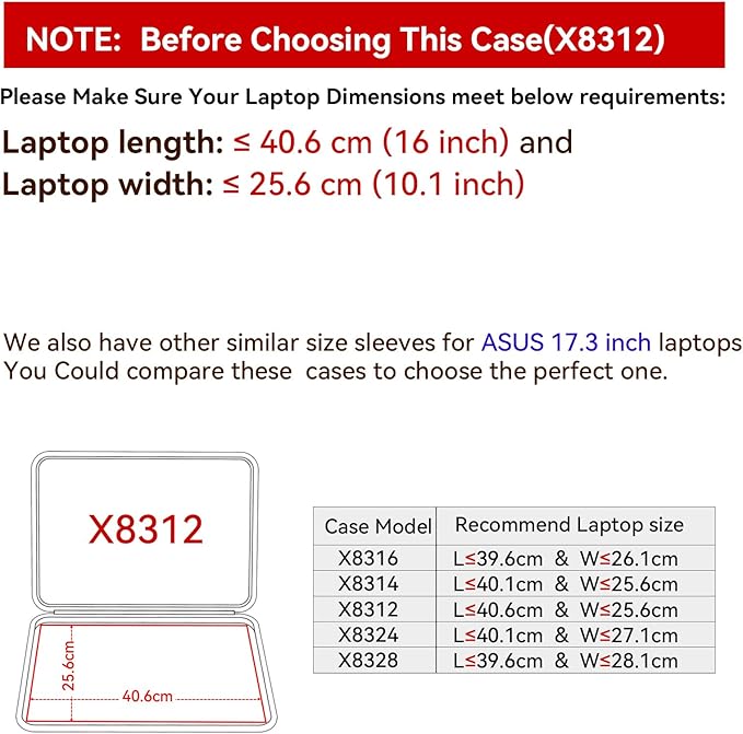 Smatree Hard EVA Protective Sleeve Case Compatible for 17.3 inch ASUS Vivobook 17 Laptop, for 17.3 inch ASUS Vivobook 17X 2024/2023 Laptop Waterproof Hard Case (X8312)