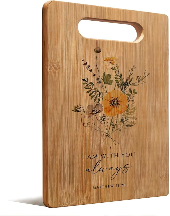 Lacama Christian Gifts for Women Cutting Board Kitchen， Appreciation Gift for Women Christmas Birthday, Inspirational Gift for Woman Floral Religious Spiritual Gifts for Her, Mom, Sister, Friends