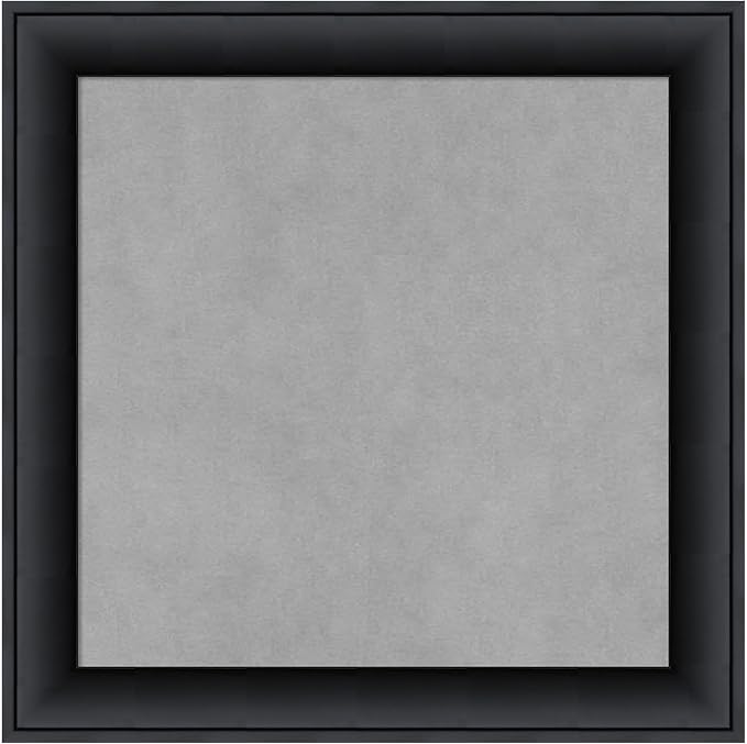 Amanti Art Black Framed Magnetic Board 19x19 Small Vision Board for use with Magnets, 100% Metal Sheet to Display Items as Office Decor or for Home Organization in mudroom, Kitchen or Kids Room